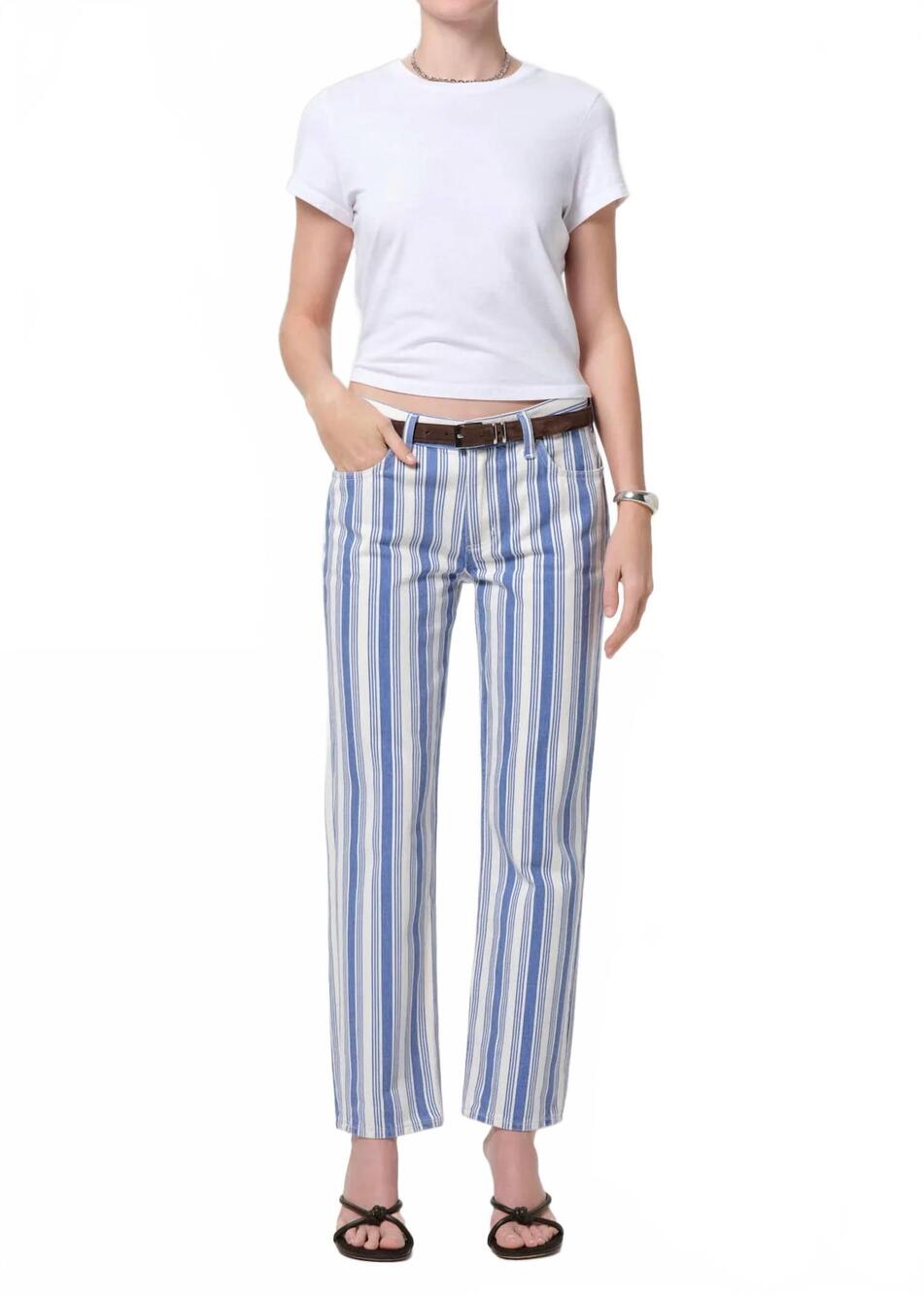 NEW CITIZENS OF HUMANITY anissa straight leg pants in blue